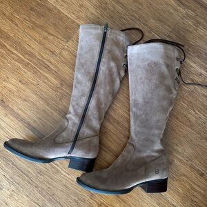 Born suede knee-high boots - camel color